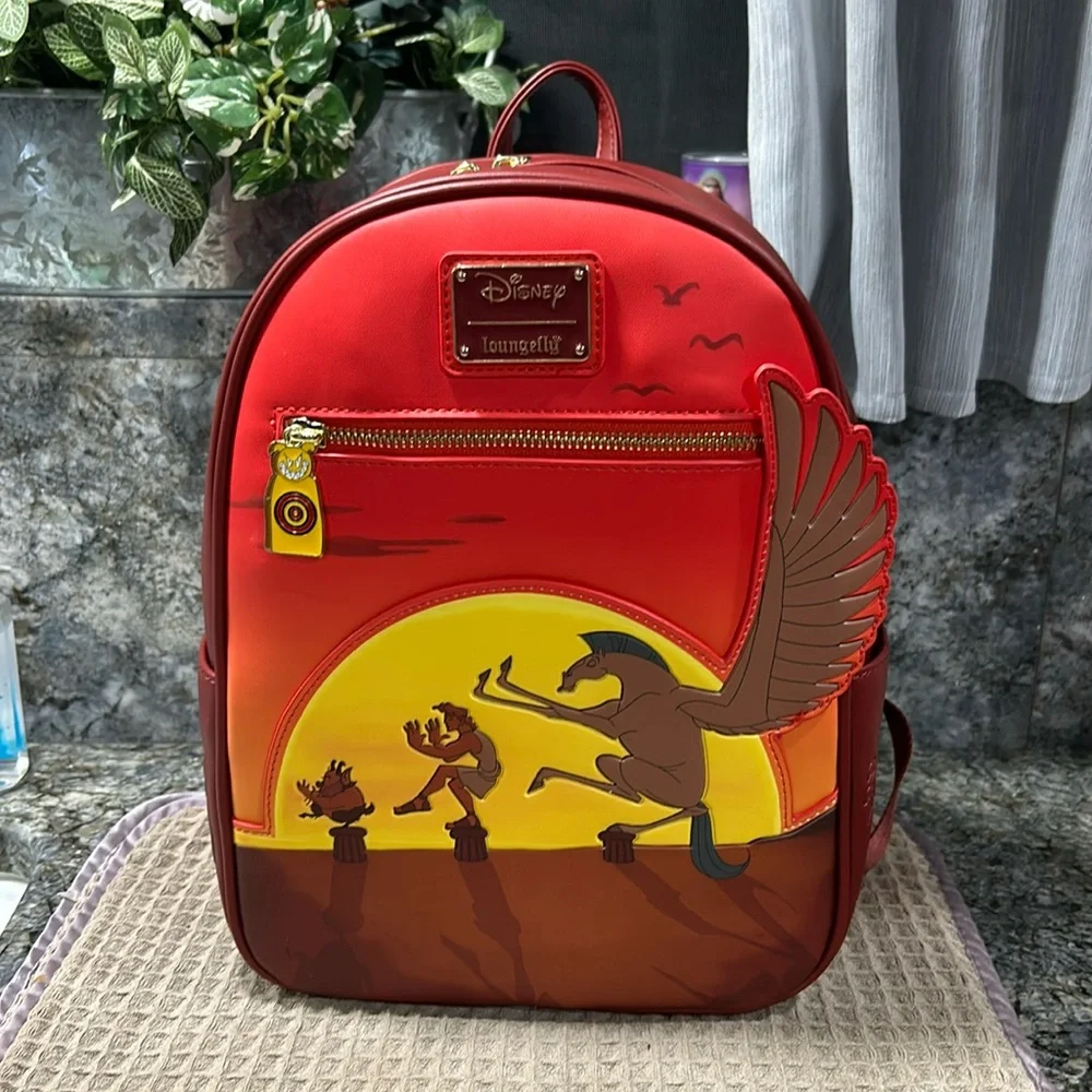 NWT Loungefly Disney Hercules 25th Anniversary Sunset Mini Backpack
